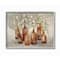 Stupell Industries Country Cotton Flower Stems in Glasses Brown Tan Painting Framed Wall Art